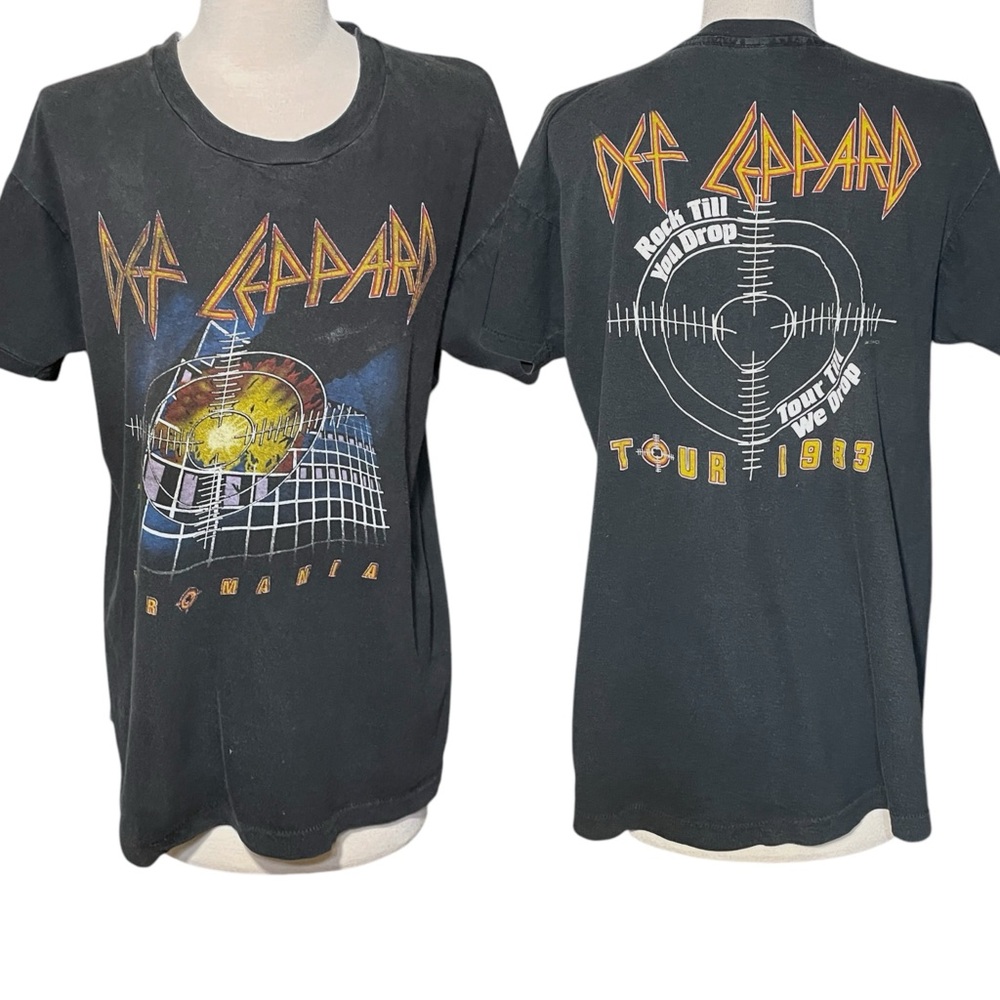 Vintage Def Leppard Shirt Pyromania Rock Till You Drop Tour 1983 Tour